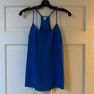 Bright blue blouse tank